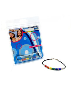 Gaysentials Rainbow Aluminum Tube Bracelet 8 inches