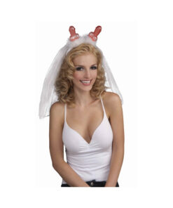 Bachelorette Penis Tiara With Veil (white)