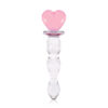Crystal Heart Of Glass Wand and Vase - Pink