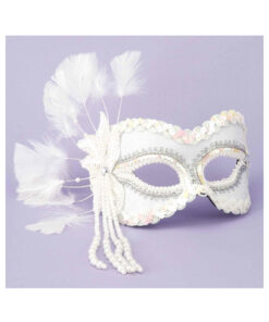 Fantasy Half Mask-White