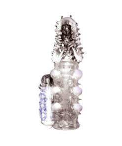 Light Up Extreme Vibrating Pleasure Clear Sleeve
