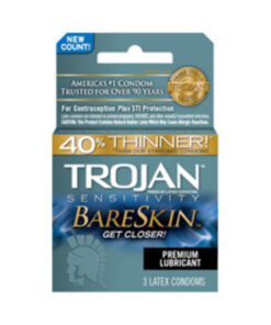 Trojan Bareskin Thinner Latex Condoms (3 Pack)