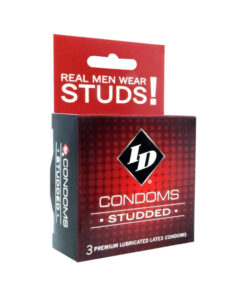 ID Studded Condom 3 Pack Latex Condoms