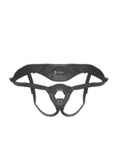Lux Fetish Patent Leather Strap On Harness Black O/S