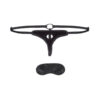 Lux Fetish Black Velvet Bikini Strap On O/S