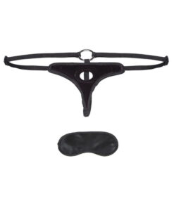 Lux Fetish Black Velvet Bikini Strap On O/S