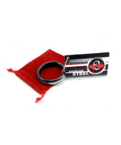 H2h Stainless Steel 1.75in. Cock Ring With Ball Chain Inlay