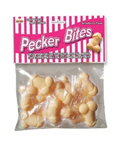 Pecker Bites Strawberry Candy 16 Pieces Bag