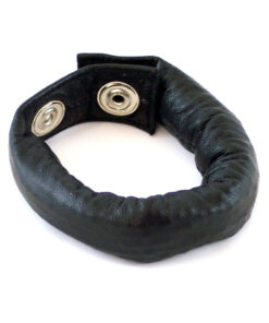 Rouge Weighted Cock Strap Black Leather