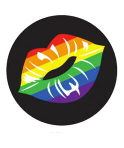 Rainbow Lips Button