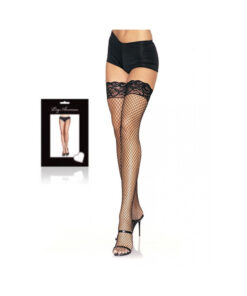 Stay Up Lycra Industrial Fishnet Thigh High O/s Black