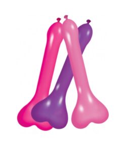 Pecker Balloons Assorted Colors-(6/box)