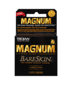 Trojan Magnum Bareskin 3 Pack Large Size Condoms
