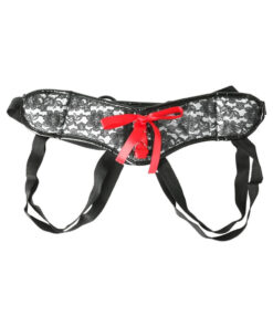 Platinum Lace Corsette Strap On O/S Harness