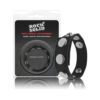 Rock Solid Adjustable Leather 5 Snap Cock Ring (black)