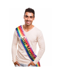 Rainbow Just Married Sash