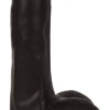 6 Inch Slim Dildo With Balls - Black