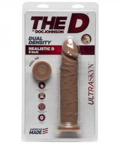 The D Realistic D 8 inches Dildo Ultraskyn Tan