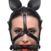 Dark Horse Pony Head Harness With Silicone Bit Black O/S