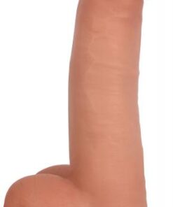 Jock Light Bareskin Vibrating Dildo With Balls - 8 Inch