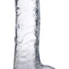Jock C-thru Dildo With Balls - 8 Inch