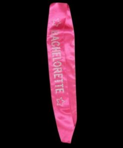 Bachelorette sash w/crystals - hot pink