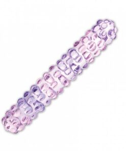 Purple Rose Nubby Glass Dildo
