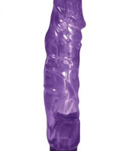 Crystal Cock Big Boss Light Up Tip Purple Vibrator