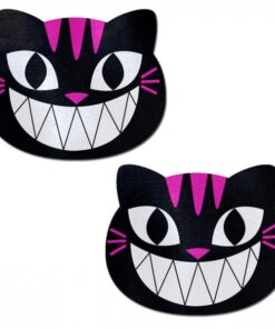 Pastease Black & Pink Cheshire Kitty Cat Pasties