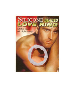 Silicone beaded cock ring clear