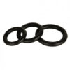 Silicone Stretchy Donut Cock Rings Black 3 Pack