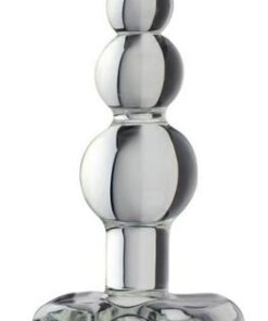 Beaded Anal Plug Clear Glass