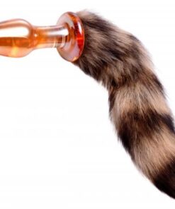 Tailz Faux Fox Tail Orange Glass Anal Plug