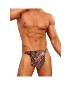 Male Power Animal Tarzan Brown Leopard O/S