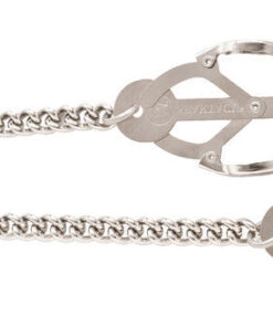 Endurance Butterfly Nipple Clamps With Link Chain - Silver