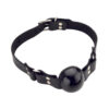 Rubber Ball Gag 1.5 inches with Buckle Closure Black O/S