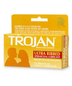 Trojan Stimulations Ultra Ribbed 12 Pack