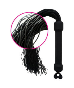 Whip It Black Pleasure Whip With Tassels