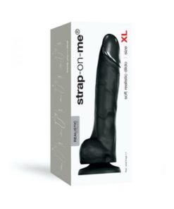 Strap-on-me Soft Realistic Dildo Black Xl