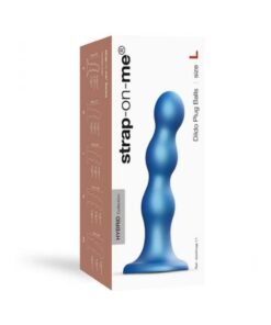 Strap-on-me Dildo Plug Balls L Metallic Blue