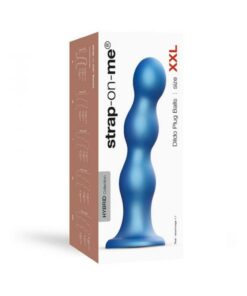 Strap-on-me Dildo Plug Balls Metallic Blue Xxl