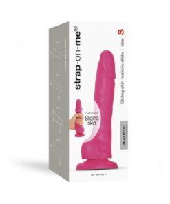 Strap-on-me Sliding Skin Realistic Dual-density Dildo Fuchsia S