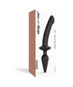 Strap-on-me Hybrid Collection Switch Plug-in Realistic Dildo Dual-ended Black Xxl