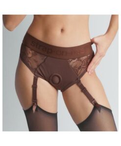 Strap On Me Diva Lingerie Harness Chocolate Lg