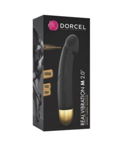 Dorcel Real Vibration M 8.6" Rechargeable Vibrator 2.0 - Black/gold