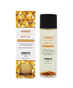 Exsens Organic Body Oil W/stones -  Amber Jojoba 100 Ml