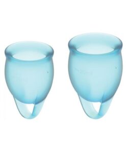 Satisfyer Feel Confident Menstrual Cup - Light Blue