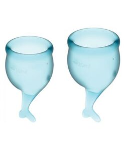 Satisfyer Feel Secure Menstrual Cup - Light Blue