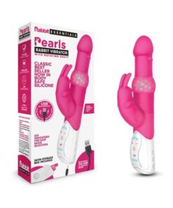 Rabbit Essentials Pearls Rabbit Vibrator Hot Pink