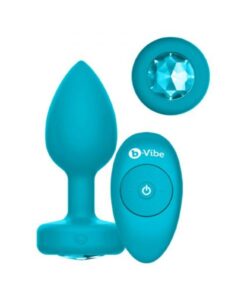 B-vibe Vibrating Jewels - Remote Control - Rechargeable - Aquamarine (s/m)